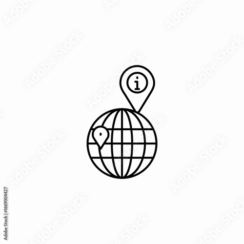 geolocation globe icon sign vector