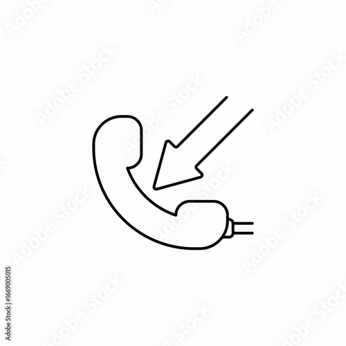 incoming call icon sign vector