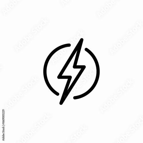 lightning bolt icon sign vector