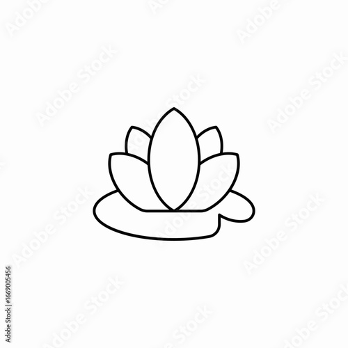 lotus flower icon sign vector