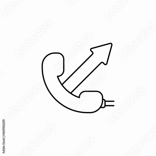 outgoing call icon sign vector