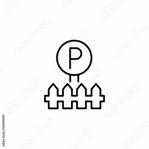parking allowed icon sign vector