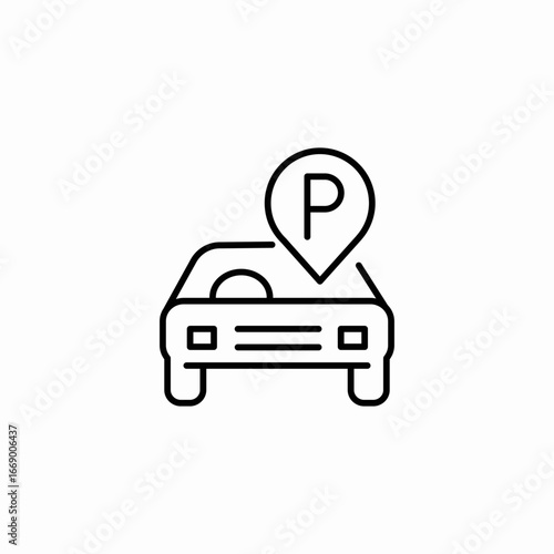 parking car icon sign vector