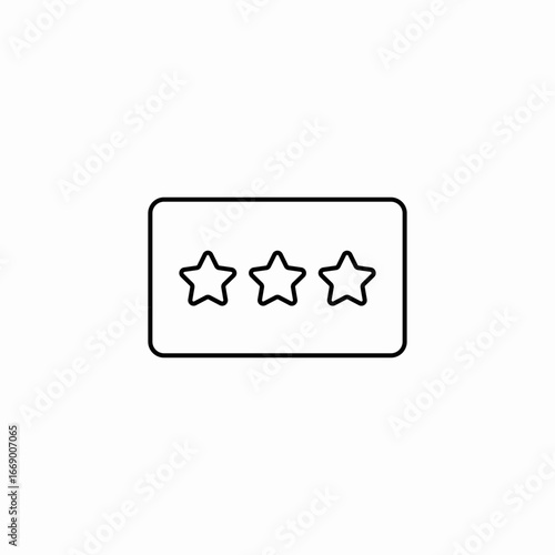 ranking stars icon sign vector