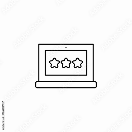 review rating icon sign vector