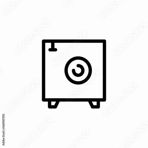 secure vault icon sign vector