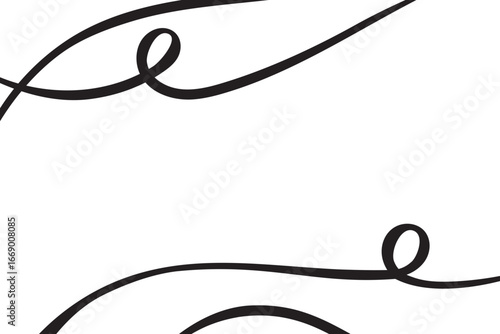 Swirles Border, Ornamental Vector, Curvy Illustration, Abstract Background, Swirl Vector Illustration