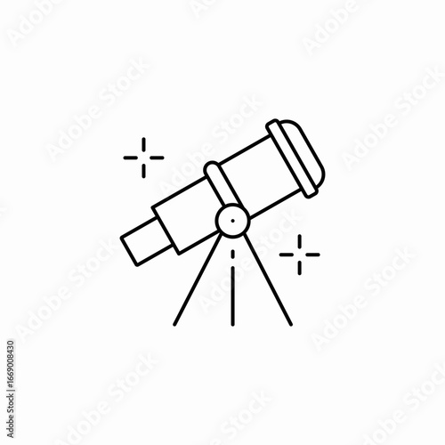 telescope astronomy icon sign vector