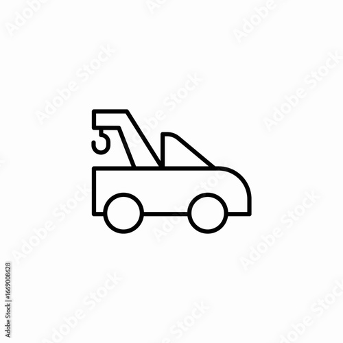 tow truck icon sign vector