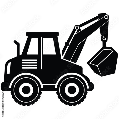 industrial loader silhouette vector art