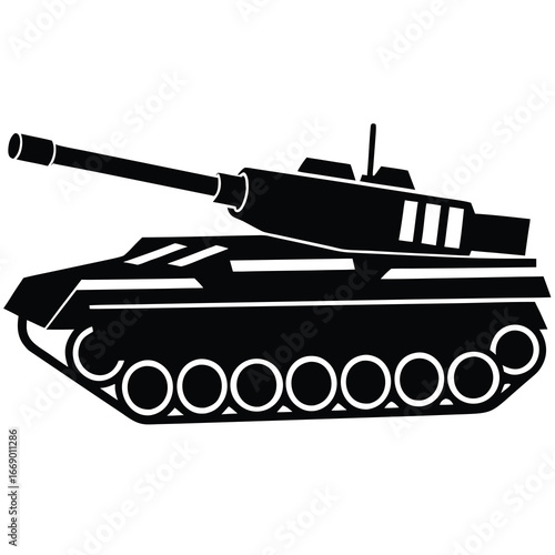 military tank silhouette vector art