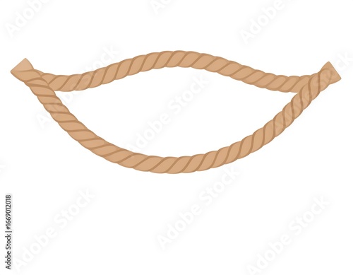 Twined rope, curved shape