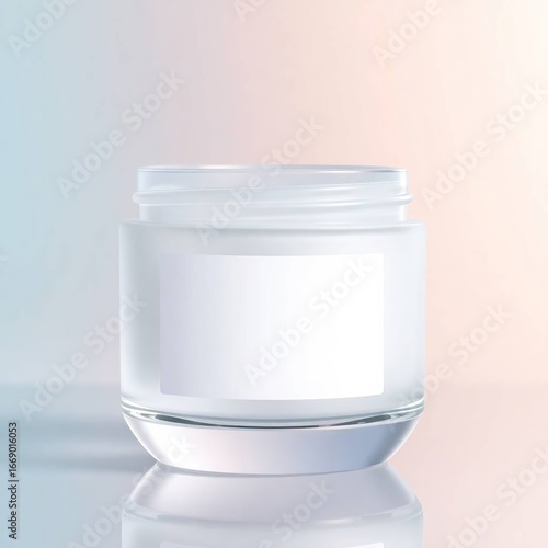 Wallpaper Mural Empty Cream Jar Mockup. Torontodigital.ca