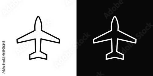 Paper plane icons, vector best stroke icon EPS