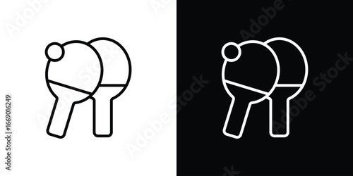 Ping pong icons, vector best stroke icon EPS