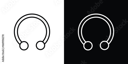 Piercing icons, vector best stroke icon EPS