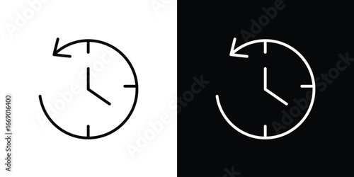 Past time icons, vector best stroke icon EPS