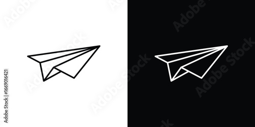 Paper plane icons, vector best stroke icon EPS