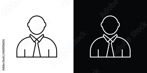 Man icons, vector best stroke icon EPS