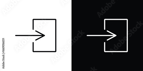 Log out icons, vector best stroke icon EPS