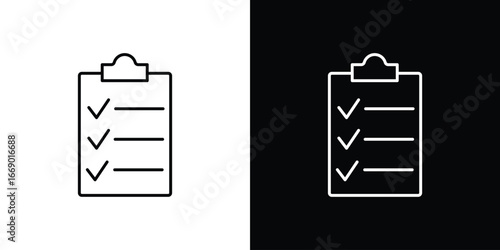 List check icons, vector best stroke icon EPS
