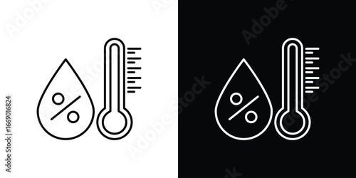 Humidity icons, vector best stroke icon EPS