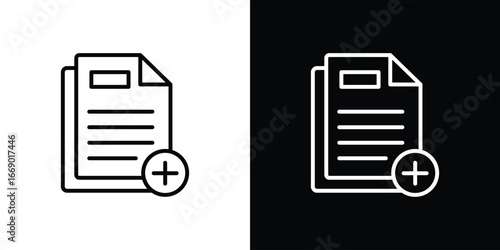 Duplicate icons, vector best stroke icon EPS