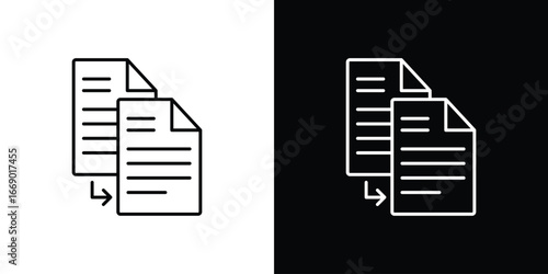 Duplicate icons, vector best stroke icon EPS
