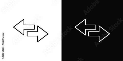Data transfer icons, vector best stroke icon EPS