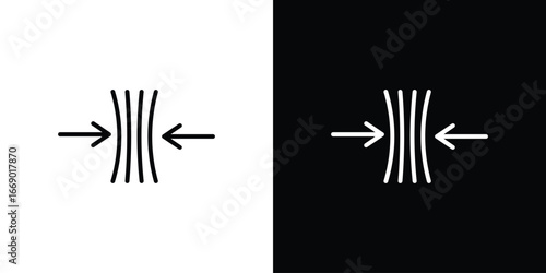 Compress icons, vector best stroke icon EPS