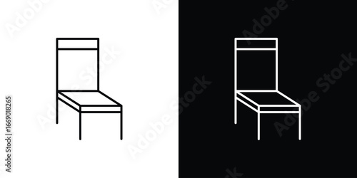 Chair icons, vector best stroke icon EPS