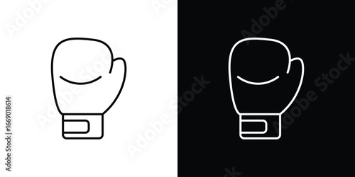 Boxing glove icons, vector best stroke icon EPS