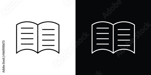 Book icons, vector best stroke icon EPS