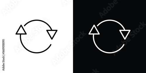 Arrows repeat icons, vector best stroke icon EPS