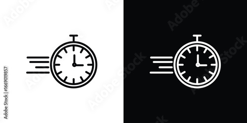 Time fast icons, vector best stroke icon EPS
