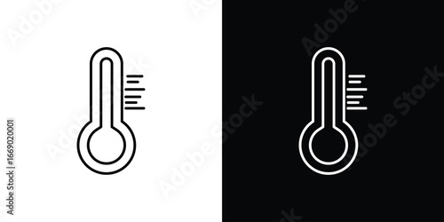 Temperature icons, vector best stroke icon EPS