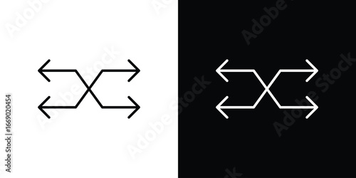 Shuffle icons, vector best stroke icon EPS