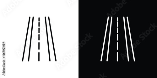 Road icons, vector best stroke icon EPS