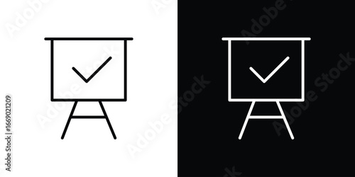 Presentation icons, vector best stroke icon EPS