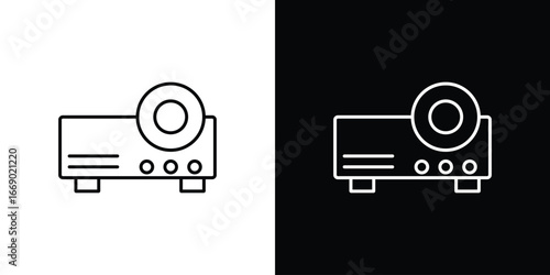 Projector icons, vector best stroke icon EPS