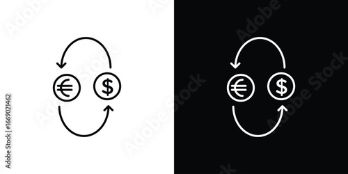 Money exchange icons, vector best stroke icon EPS
