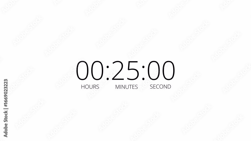30 minute countdown timer animation in thirty seconds ,thirty minute timer animation in thirty second on a transparent background in 4k video