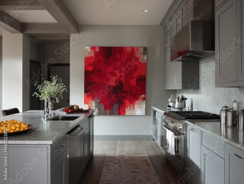 A modern kitchen featuring ...