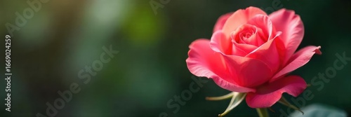 Close-up of a single, velvety rose in soft, natural light; petals unfurling, revealing delicate textures Perfect for mindfulness, spa, beauty, or yoga themes , bloom, fragrant, velvety