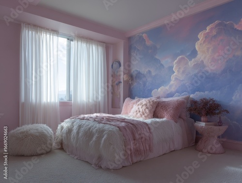 A dreamy, light-filled bedr...