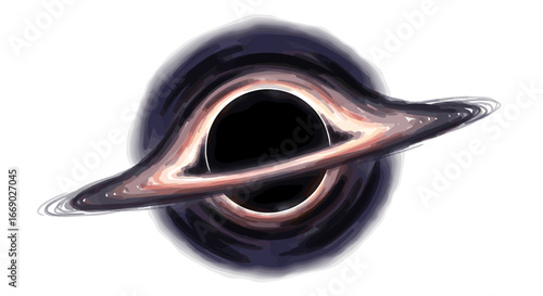 Artistic Depiction of a Black Hole with Accretion Disk