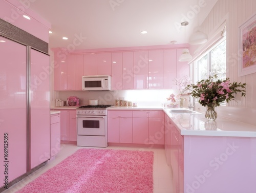 A vibrant, cheerful kitchen...