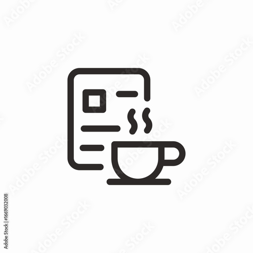 coffee news icon sign vector