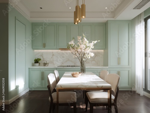 A light-filled kitchen feat...