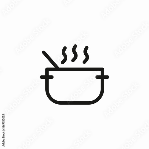 cooking pot icon sign vector